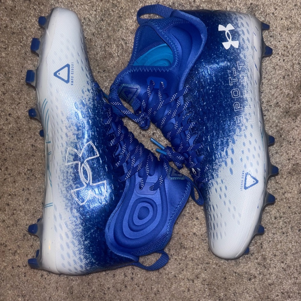 Under Armour Blue and White cleats